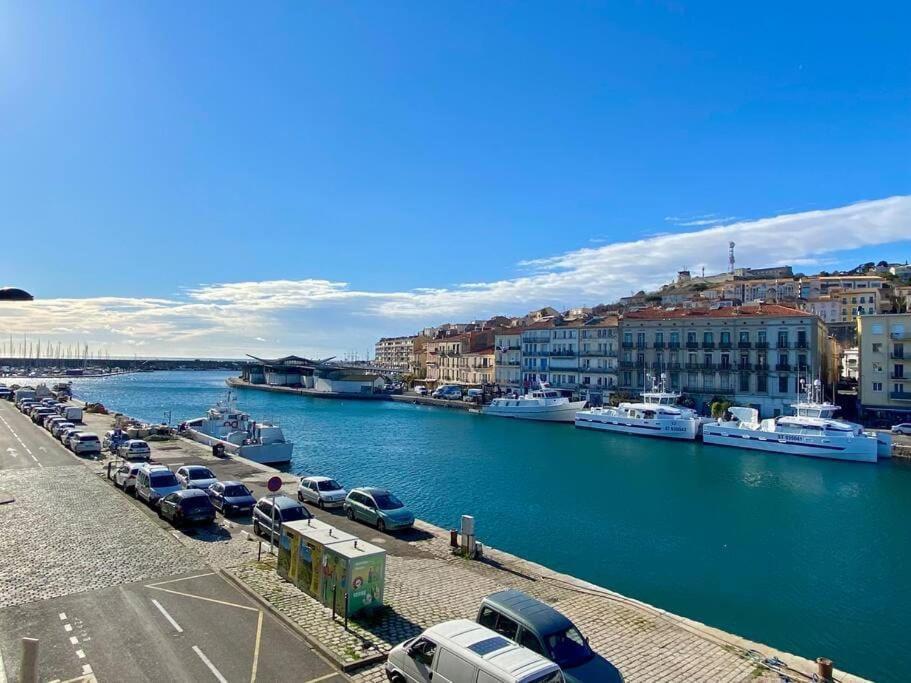 "Georgio" Grand Appartement Traversant Avec Vue Canal Et Parking Sete Exterior photo